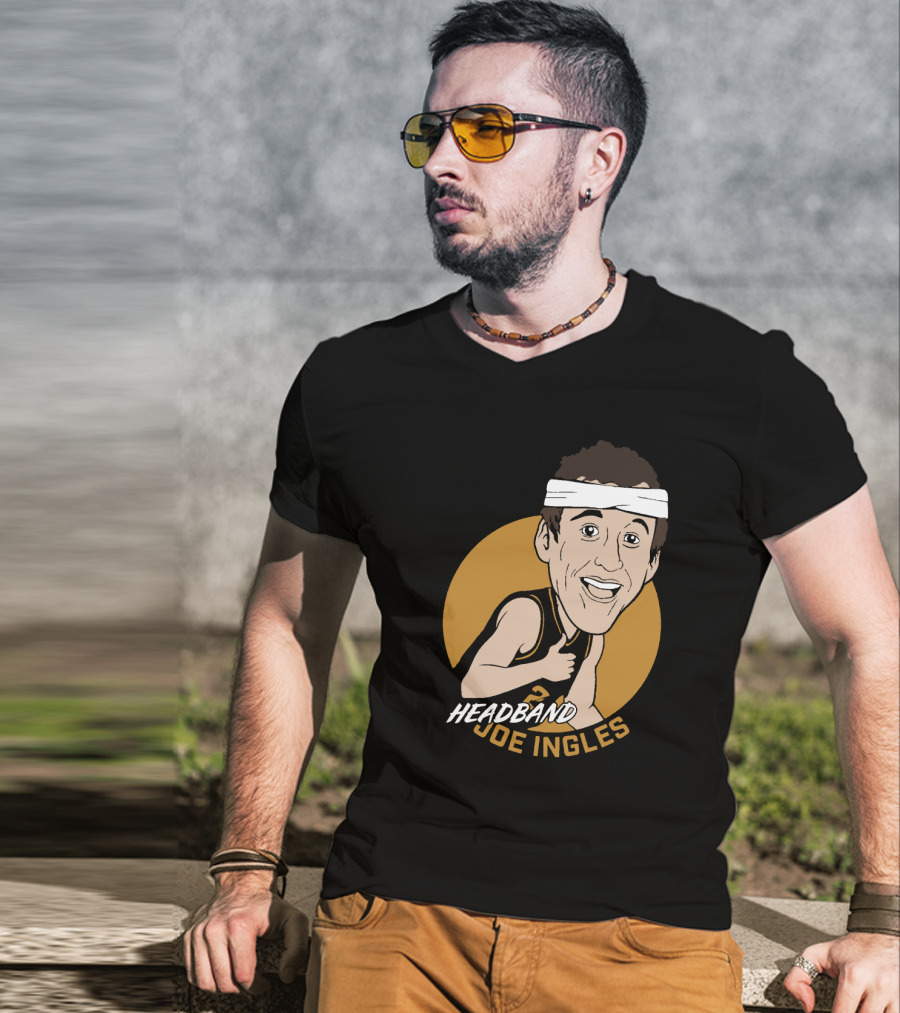Headband Joe Ingles Cartoon Character With Headband And Thumbs Up Basketball Reference T-Shirt