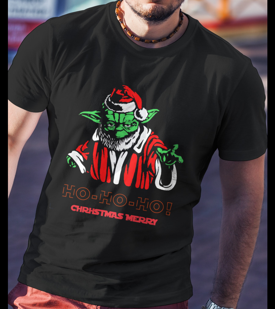 Ho Ho Ho Yoda Santa Christmas Merry Star Wars T-Shirt