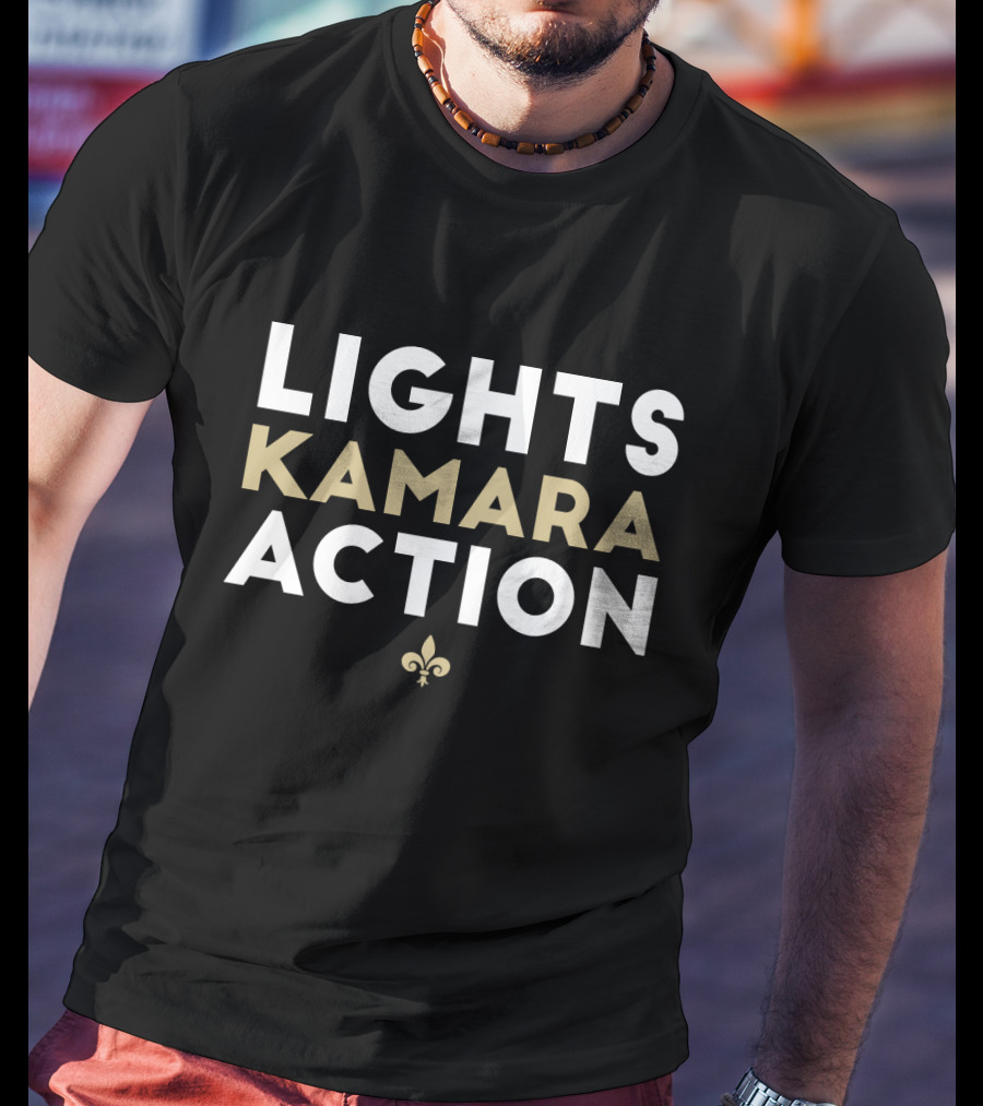 Lights Kamara Action New Orleans Fleur-de-Lis Fans T-Shirt