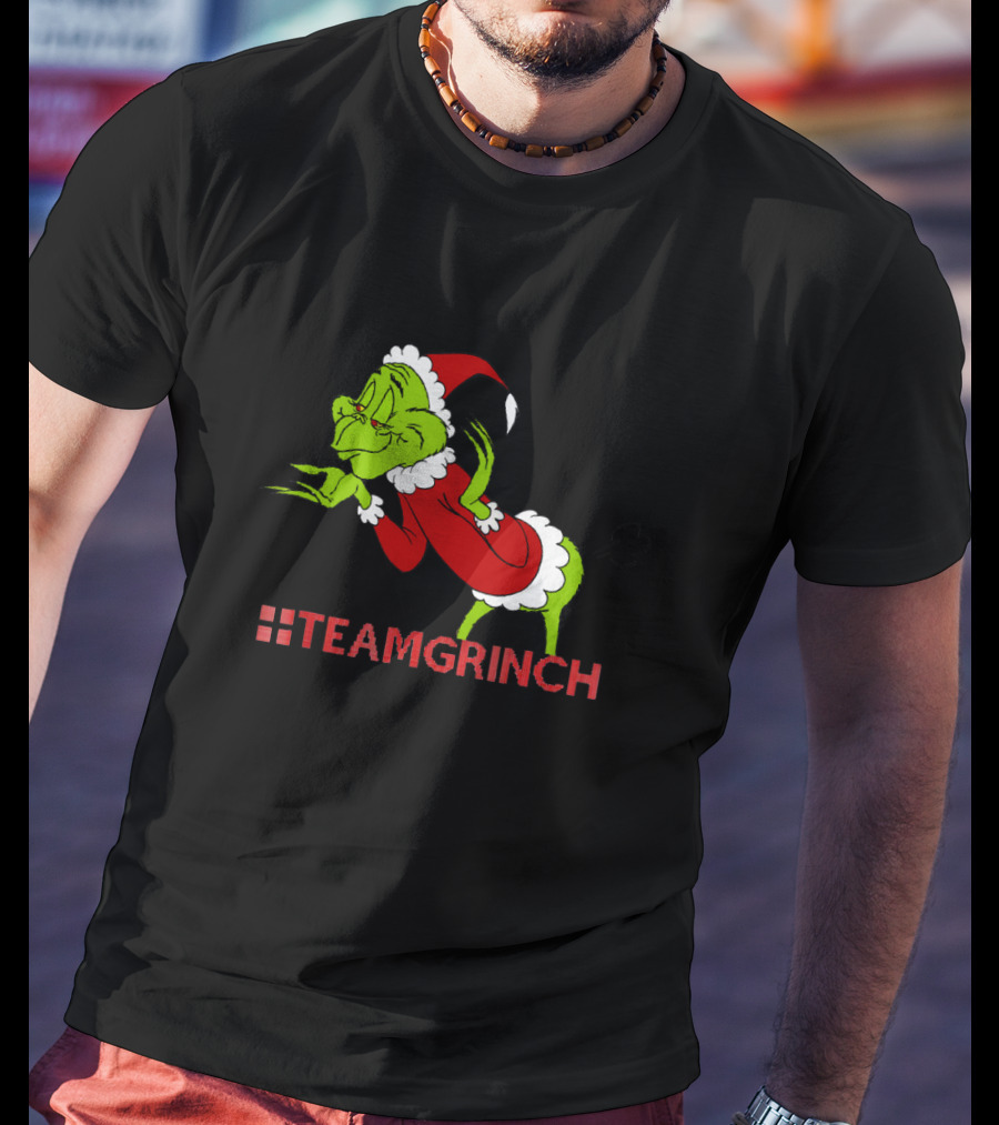 Team Grinch Resting Grinches Face Christmas T-Shirt