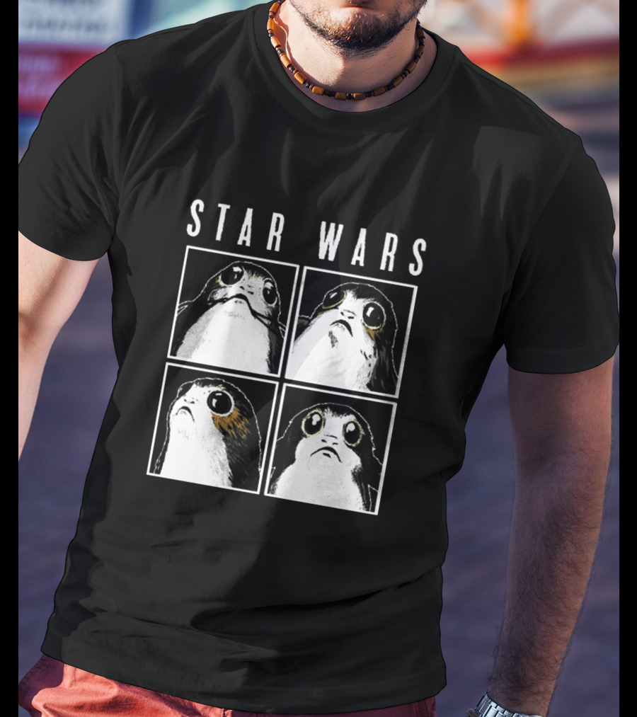 Star Wars The Last Jedi Porg Four Panel T-Shirt