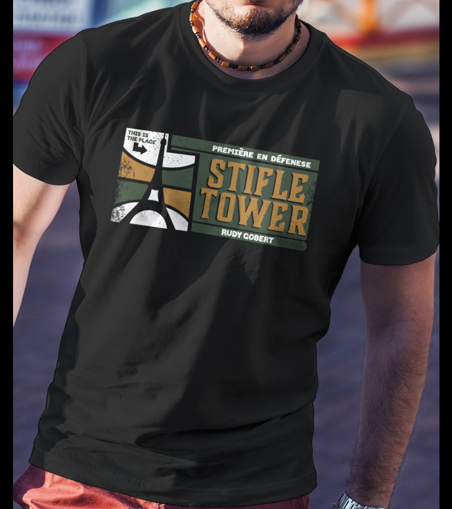 Stifle Tower Rudy Gobert Première En DEfense Basketball T-Shirt