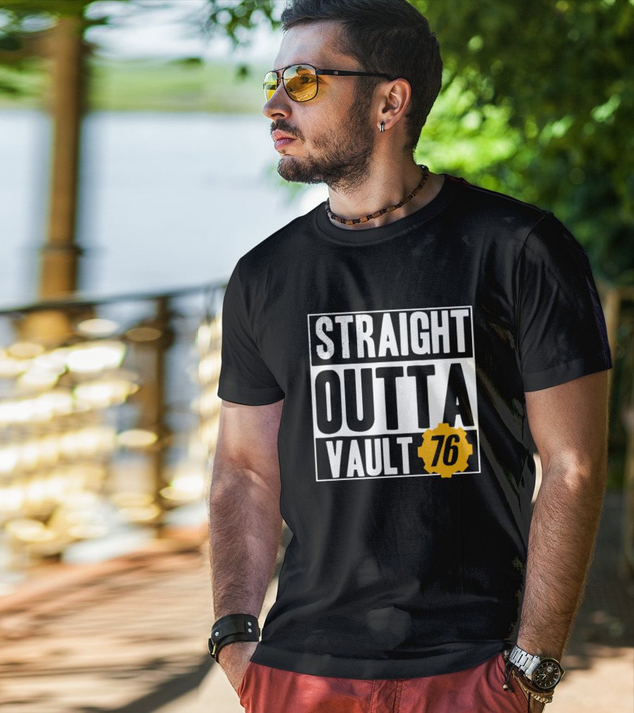 Straight Outta Vault 76 Fallout-Themed Gear T-Shirt