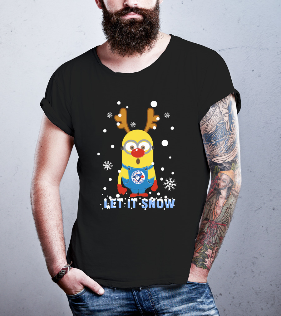 Toronto Blue Jays Reindeer Minion Let It Snow Xmas T-Shirt