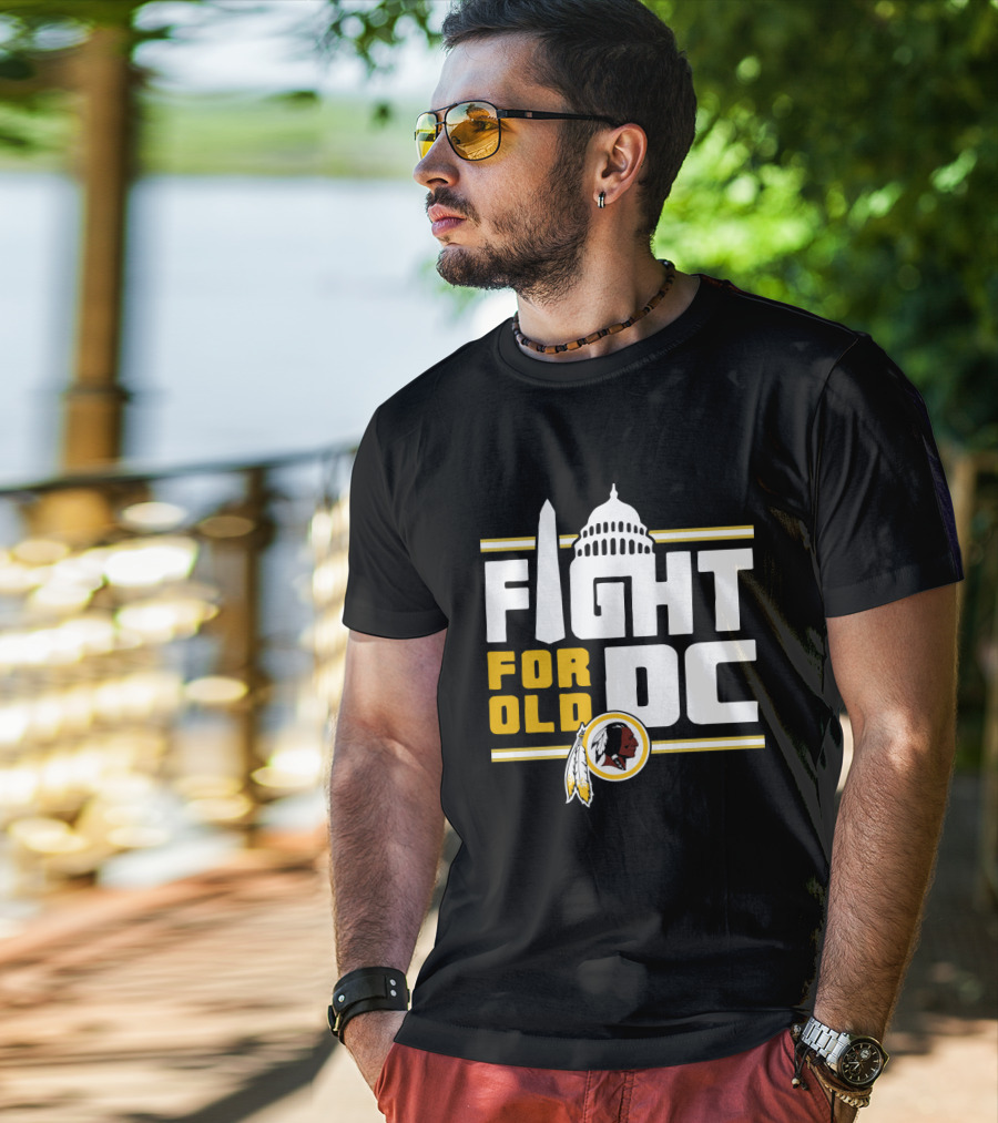 Fight For Old DC Washington Football Team Capitol Monument Iconic Feathers T-Shirt