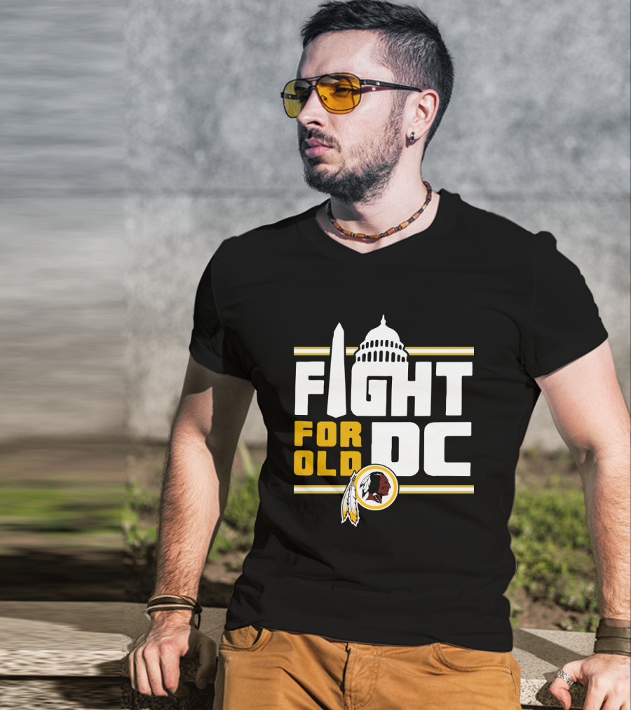 Fight For Old DC Washington Football Team Capitol Monument Iconic Feathers T-Shirt