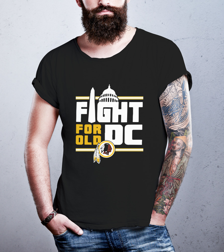 Fight For Old DC Washington Football Team Capitol Monument Iconic Feathers T-Shirt