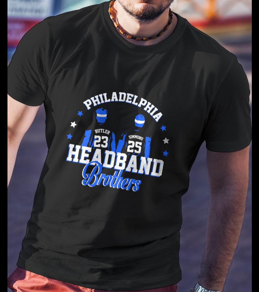Philadelphia Butler Simmons 23 25 Headband Brothers T-Shirt
