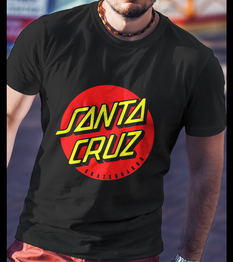 Santa Cruz Skateboards Red Circle Logo Vintage Style T-Shirt