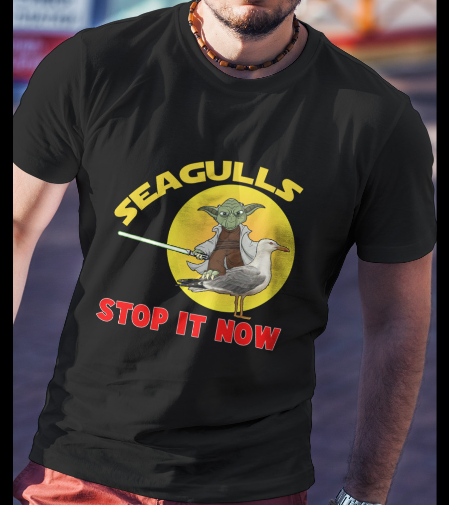 Seagulls Stop It Now Yoda Star Wars T-Shirt