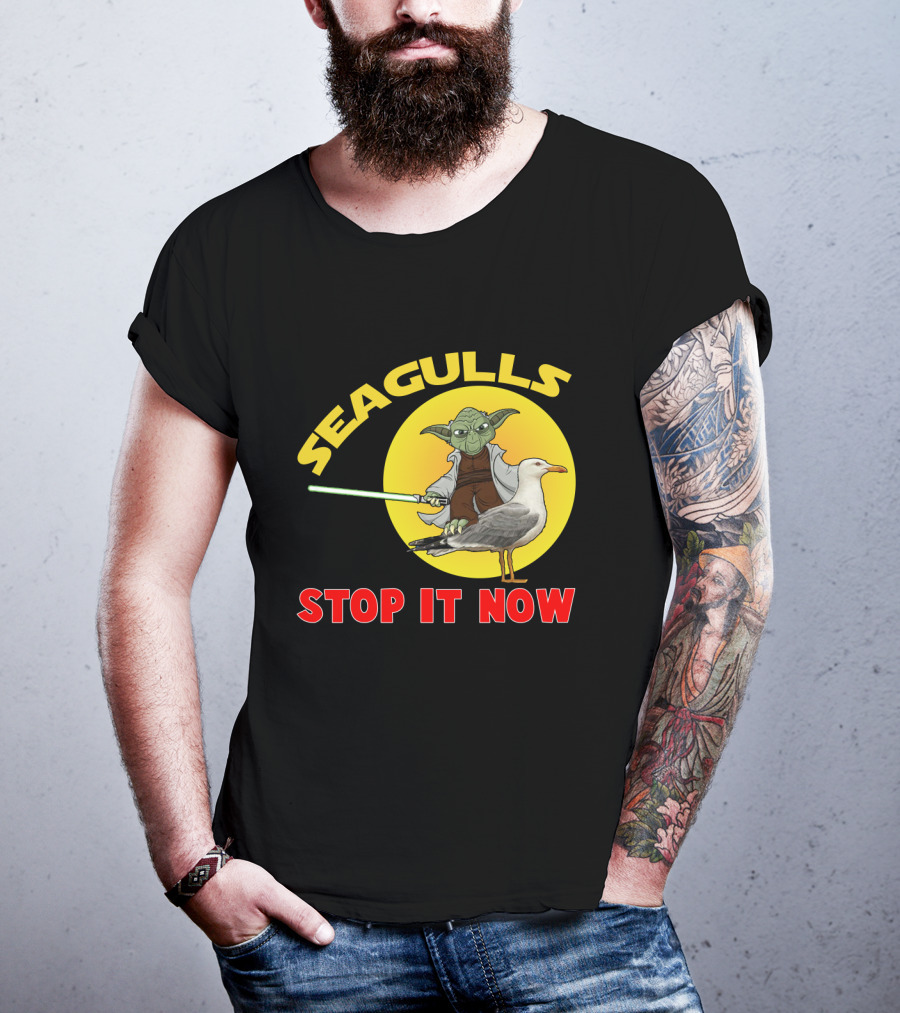 Seagulls Stop It Now Yoda Star Wars T-Shirt