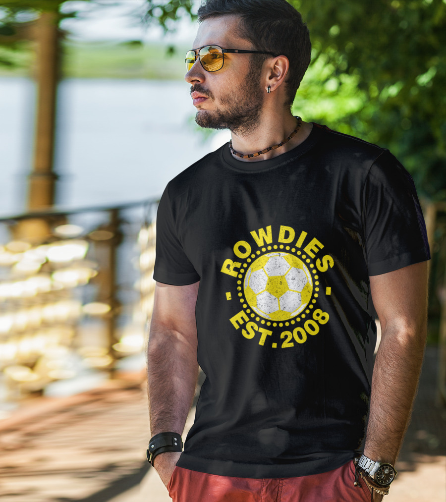 Rowdies Est 2008 Soccer Ball T-Shirt