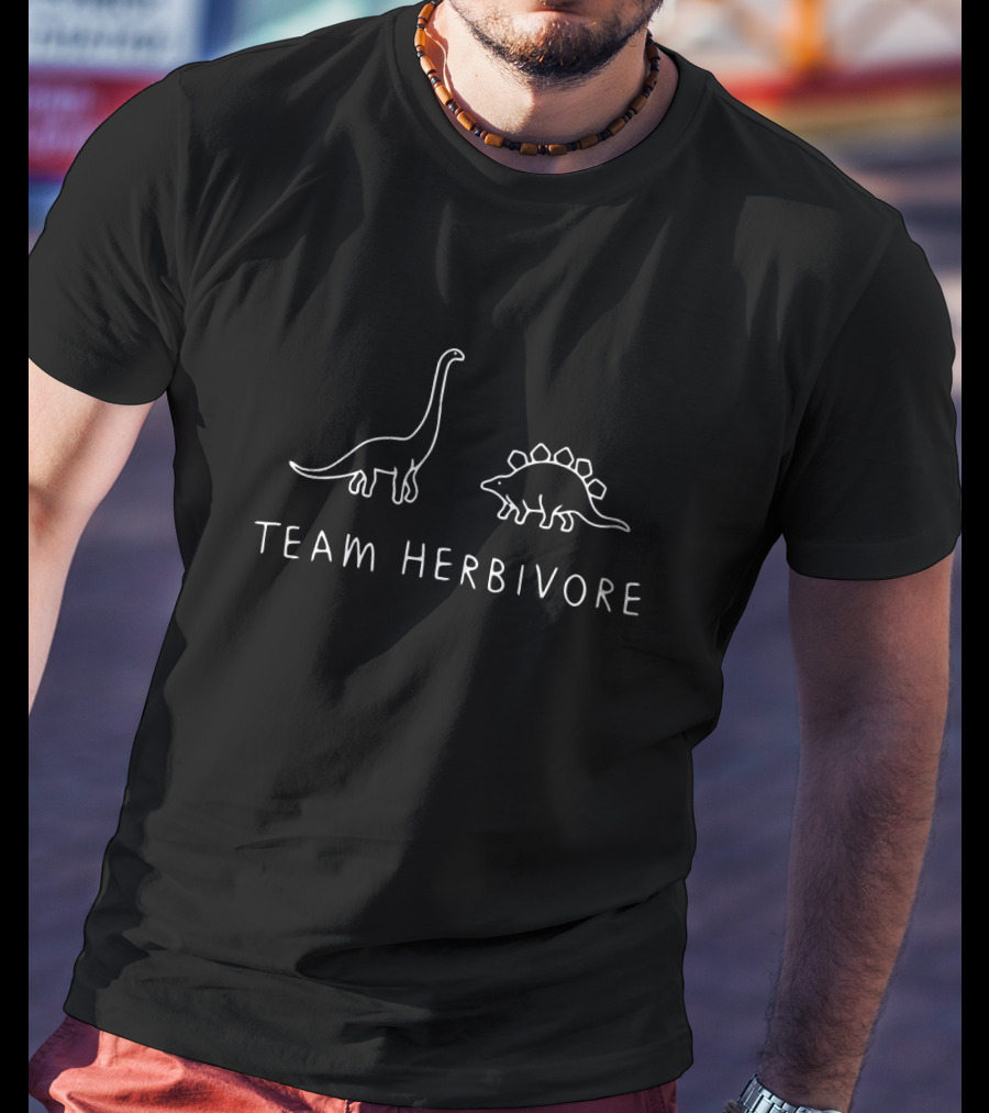 Team Herbivore Dinosaurs Brontosaurus Stegosaurus Graphics T-Shirt