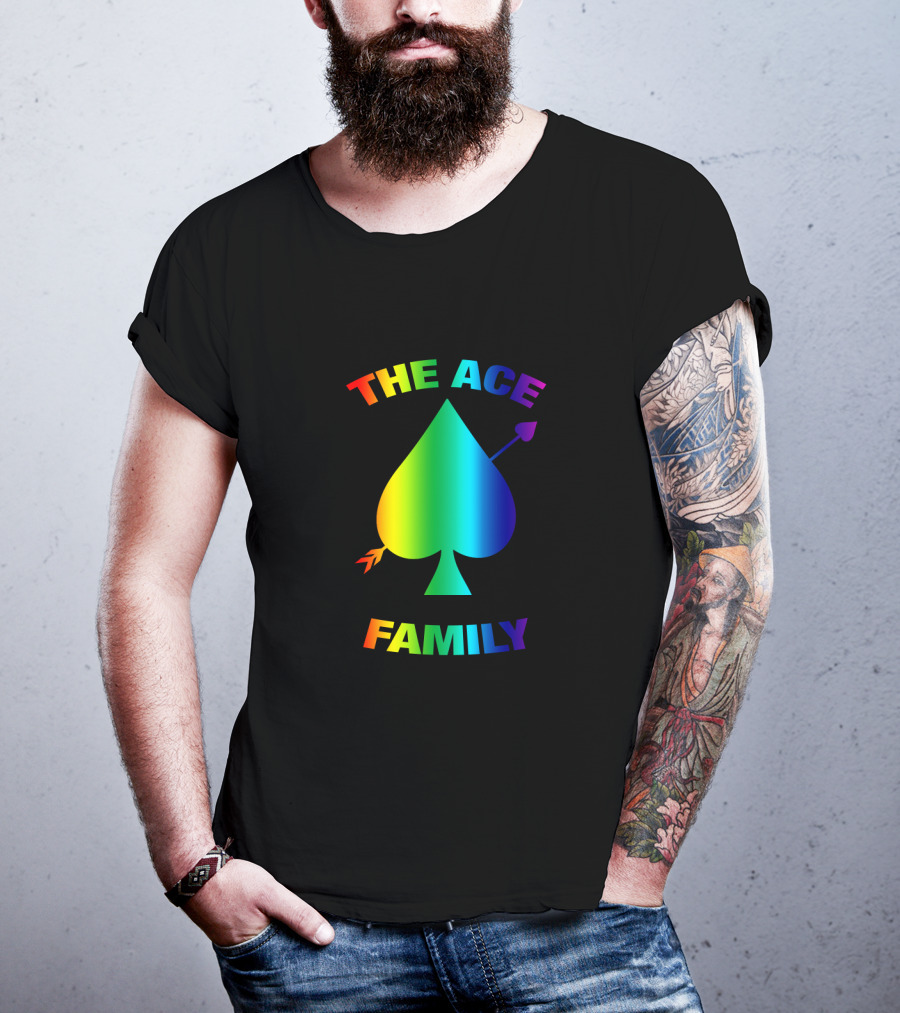 The Ace Family Rainbow Spade With Arrow T-Shirt