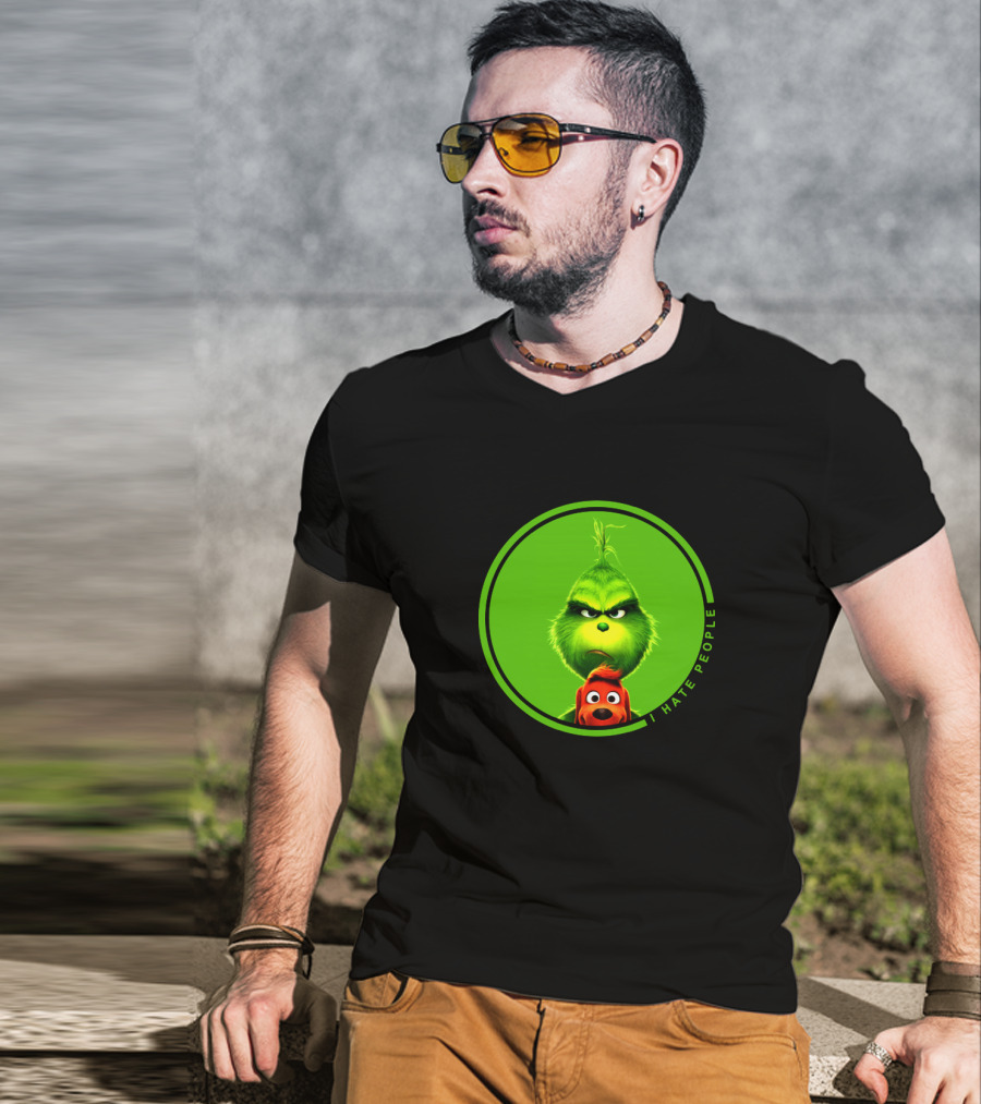 The Grinch I Hate People Christmas Movies Max T-Shirt
