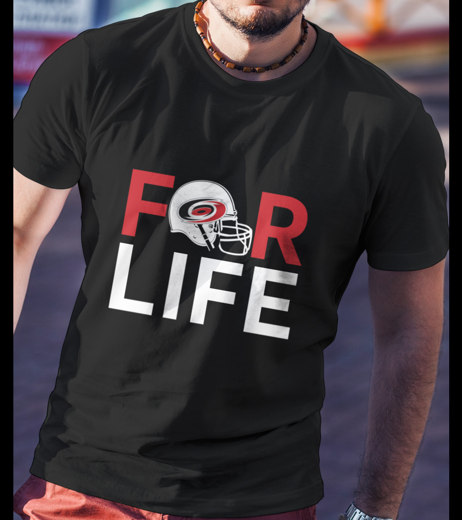 Carolina Hurricanes Helmet Logo For Life T-Shirt