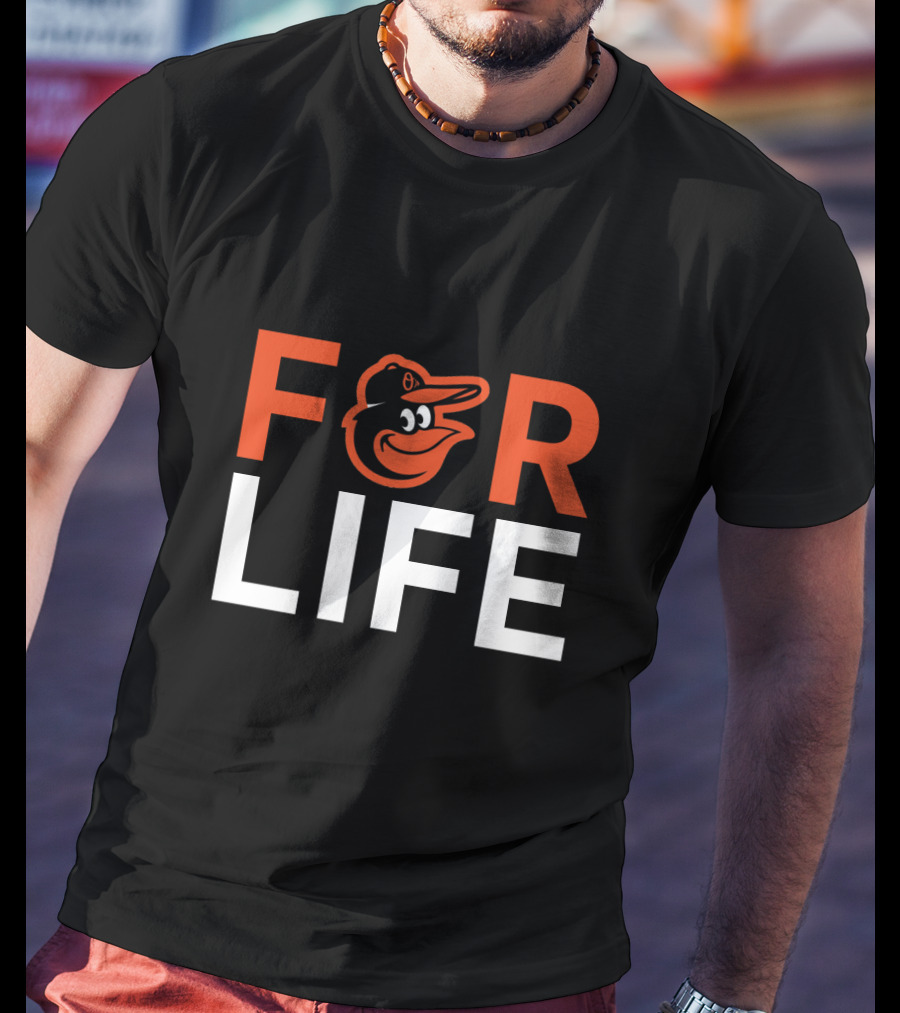 For Life Baltimore Orioles Fans Iconic Logo Motivation T-Shirt
