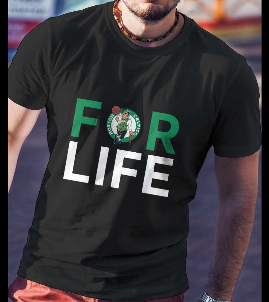 Boston Celtics Logo For Life Fan Loyalty Statement T-Shirt