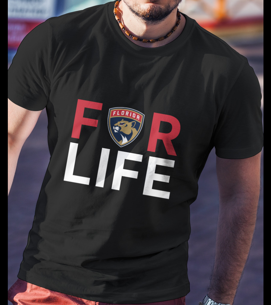 For Life Florida Panthers Fans Passion Emblem T-Shirt