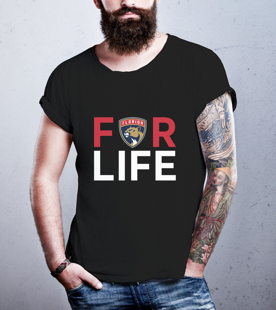 For Life Florida Panthers Fans Passion Emblem T-Shirt