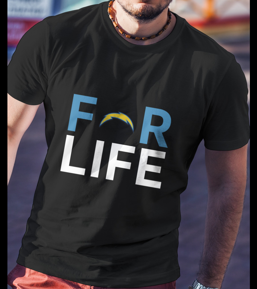 For Life Los Angeles Chargers Fans Bolt T-Shirt