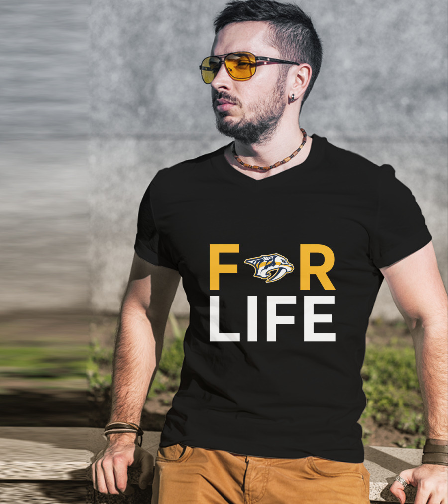 Nashville Predators For Life Fans NHL Team T-Shirt