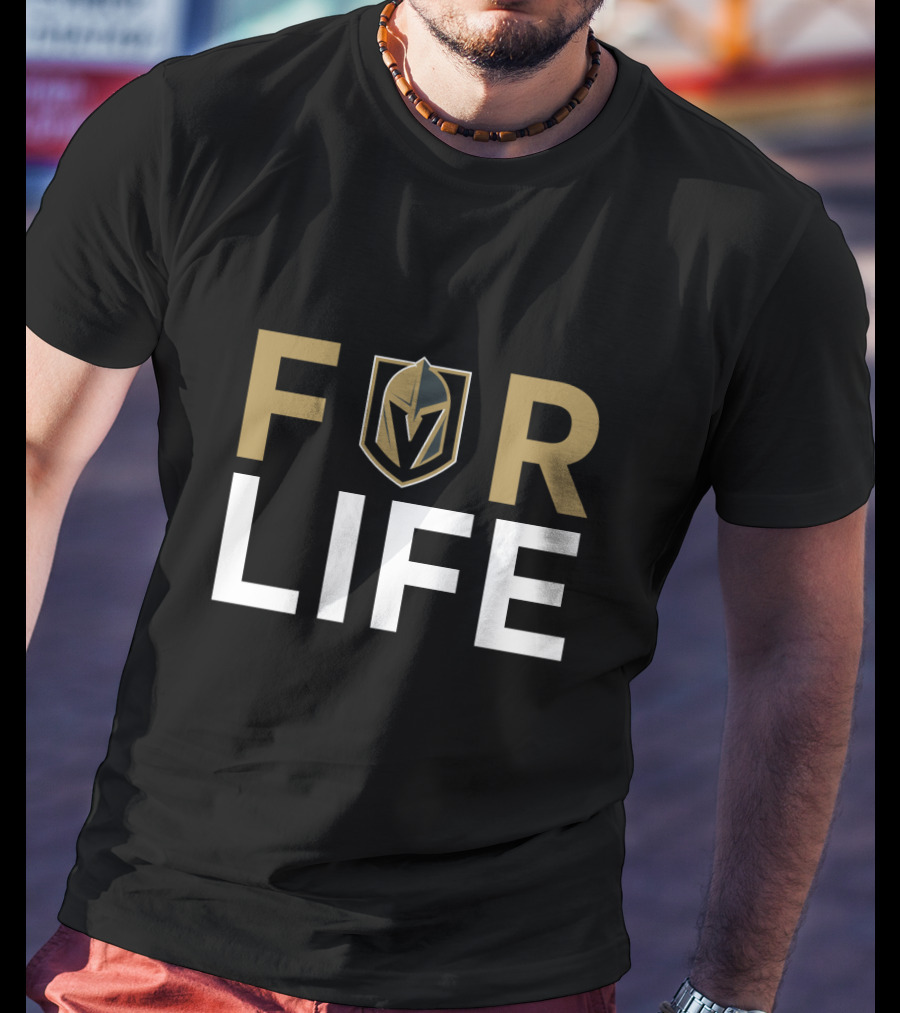 Vegas Golden Knights For Life Logo Fan T-Shirt
