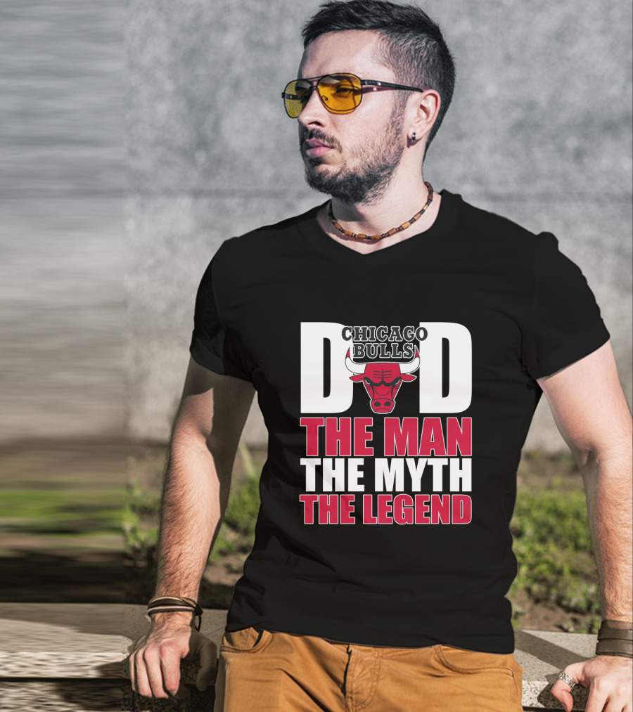 Chicago Bulls Dad The Man The Myth The Legend T-Shirt