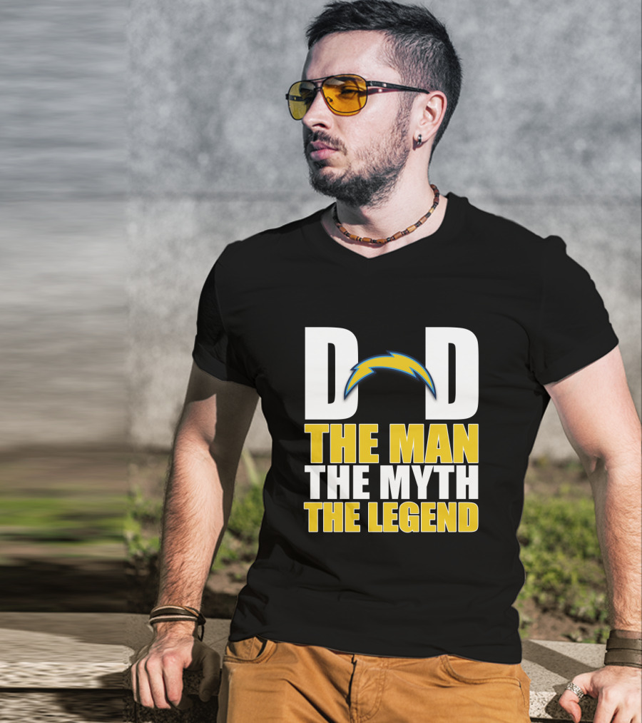 Los Angeles Chargers Dad The Man The Myth The Legend Father's Day Gift T-Shirt