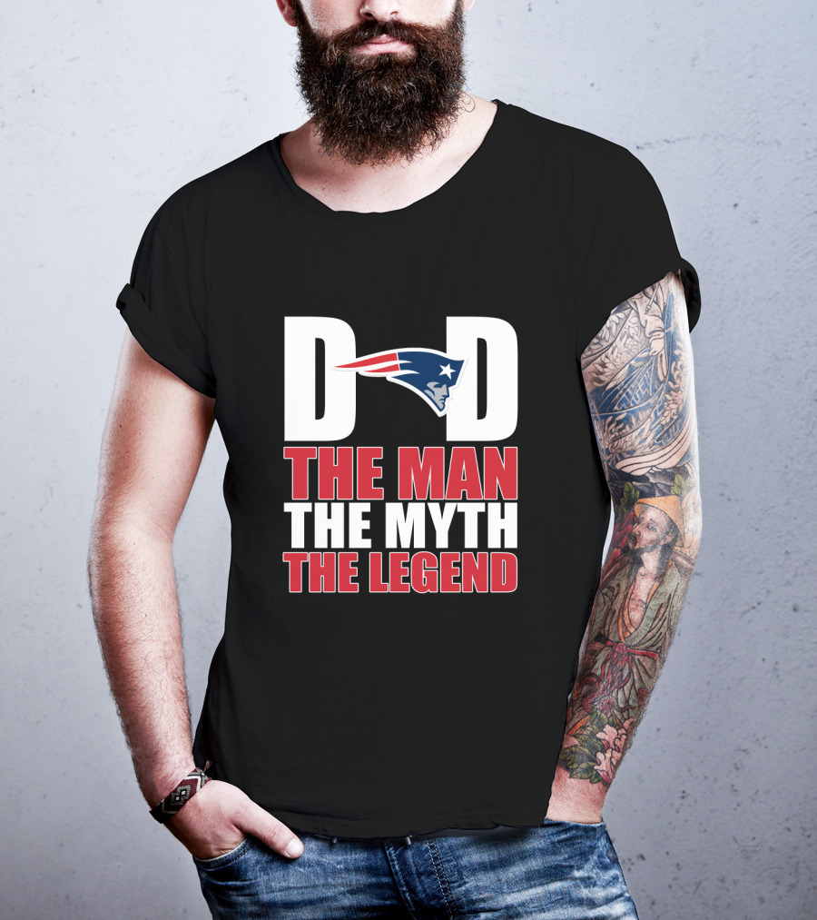 New England Patriots Dad The Man The Myth The Legend Father's Day Gift T-Shirt