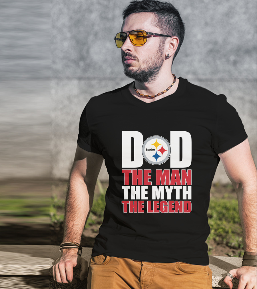 Pittsburgh Steelers Dad The Man The Myth The Legend Father's Day Gift T-Shirt