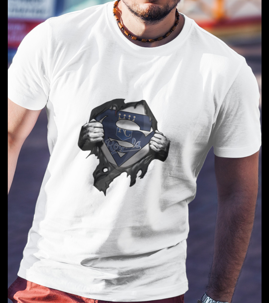 Kansas City Royals Superman Logo Fan Crossover T-Shirt