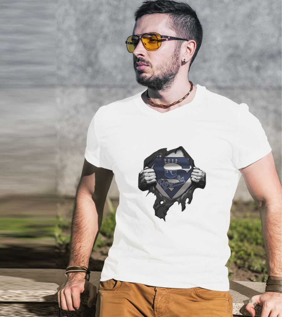 Kansas City Royals Superman Logo Fan Crossover T-Shirt