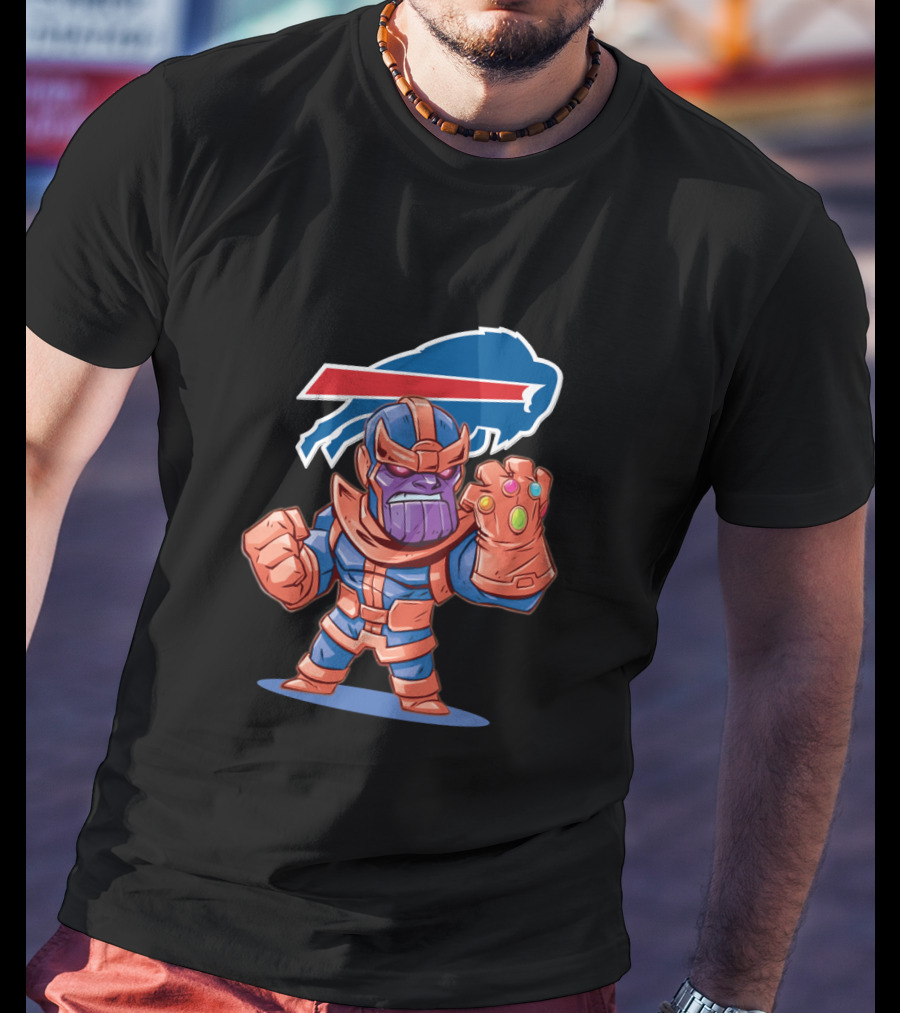 Thanos Buffalo Bills Fans Football Superhero Mashup T-Shirt
