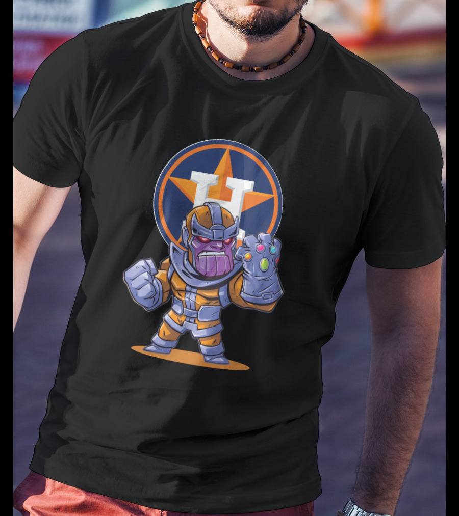 Houston Astros Thanos Mashup Fan Art With Infinity Gauntlet T-Shirt