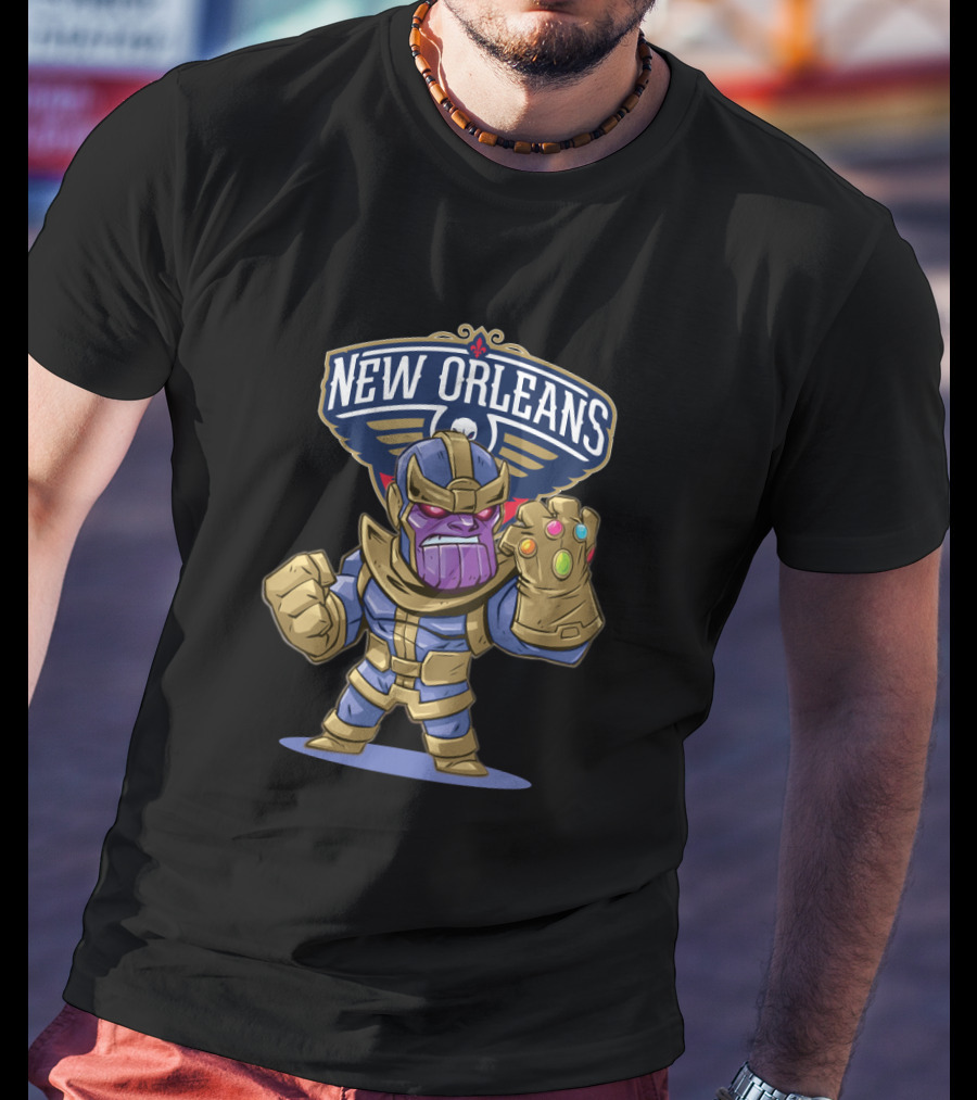 New Orleans Pelicans Thanos Infinity Gauntlet T-Shirt