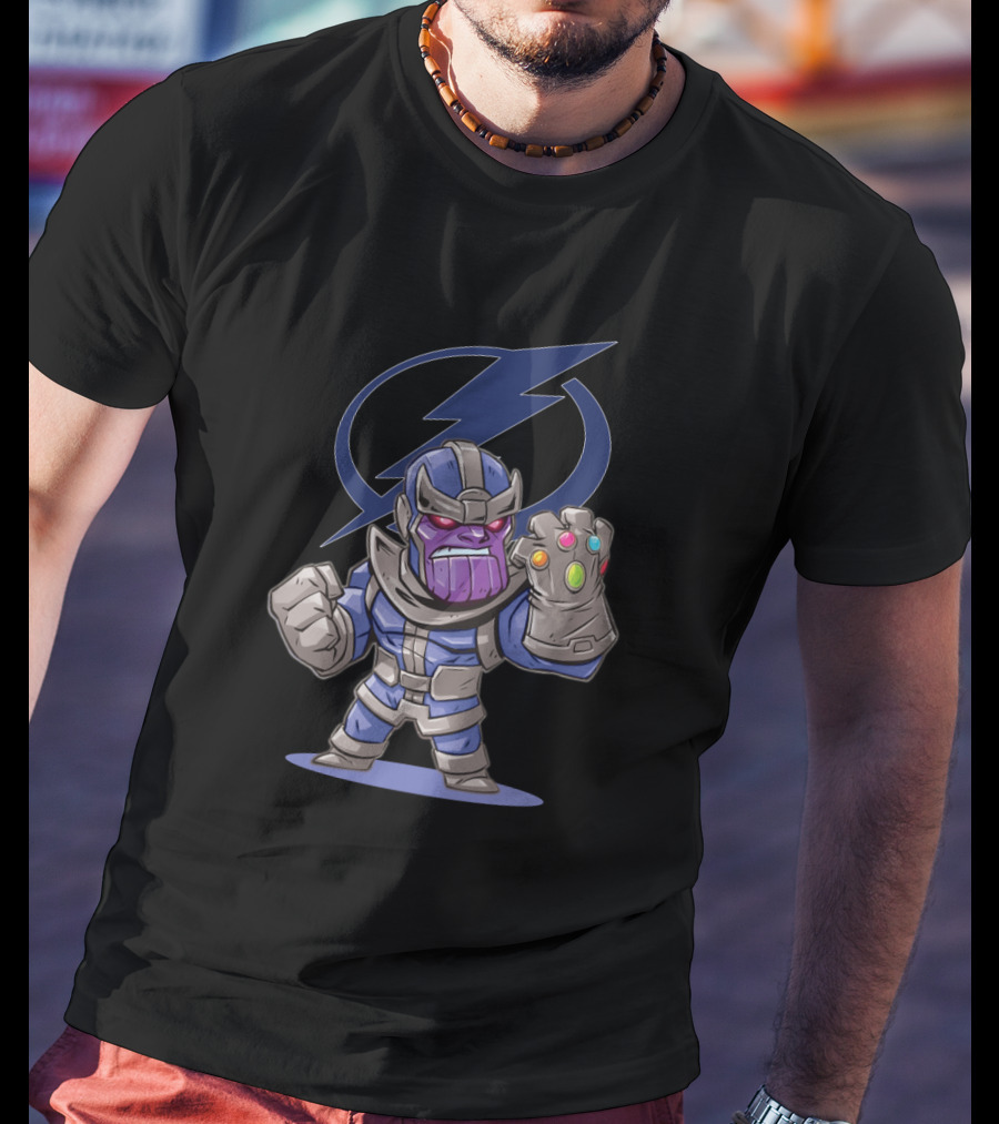 Thanos Tampa Bay Lightning Crossover Avengers Fans Marvel Infinity Gauntlet T-Shirt