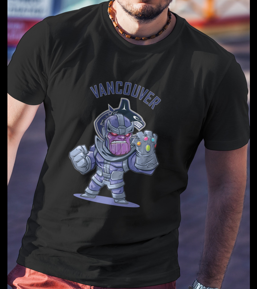 Vancouver Canucks Thanos Character With Gauntlet T-Shirt