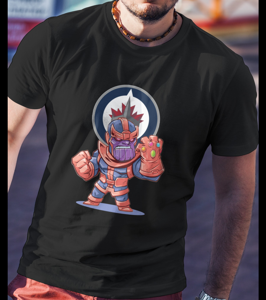 Thanos Meets Winnipeg Jets Fans With Infinity Gauntlet T-Shirt
