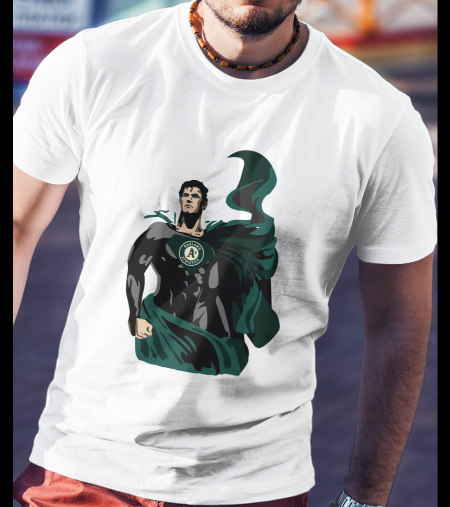 Oakland Athletics Superhero Emblem Combination T-Shirt