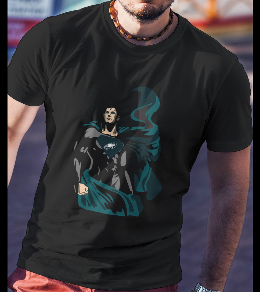 Superman Philadelphia Eagles Fan Hero T-Shirt