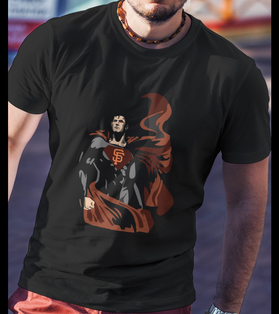 Superman SF Logo San Francisco Giants Crossover T-Shirt