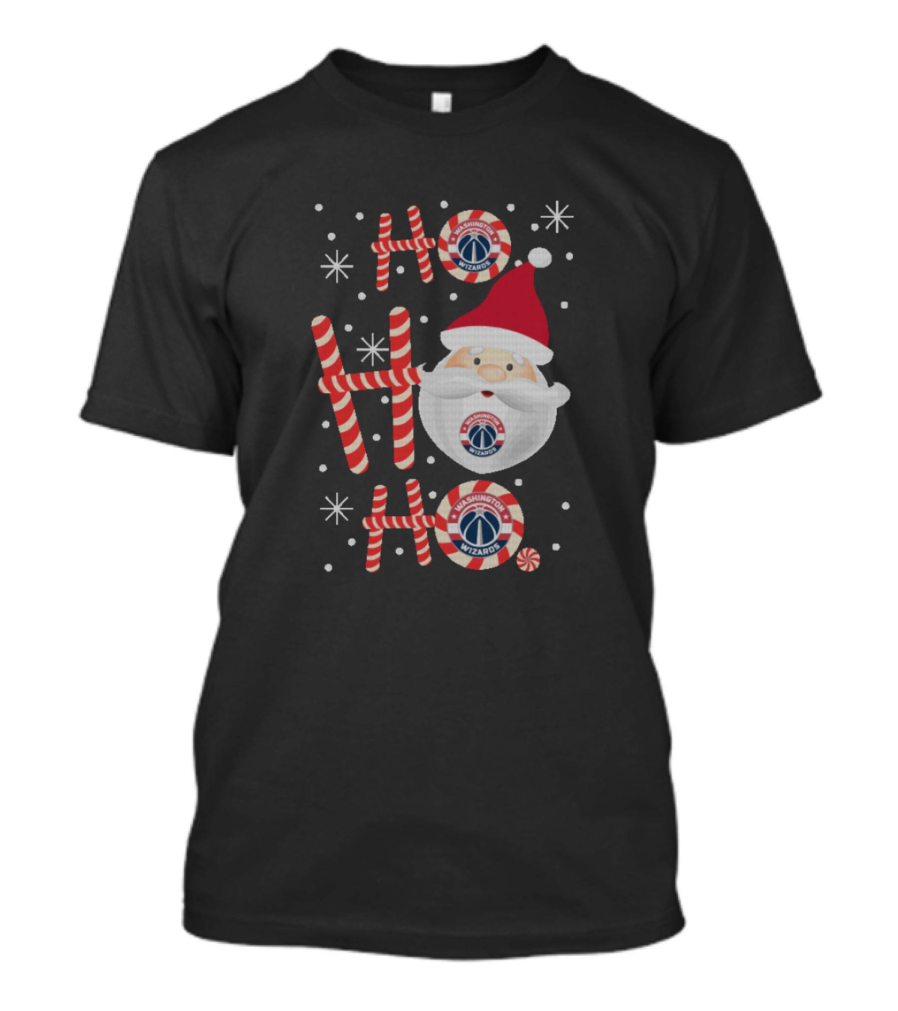Ho Ho Ho Washington Wizards Christmas Santa Theme T-Shirt
