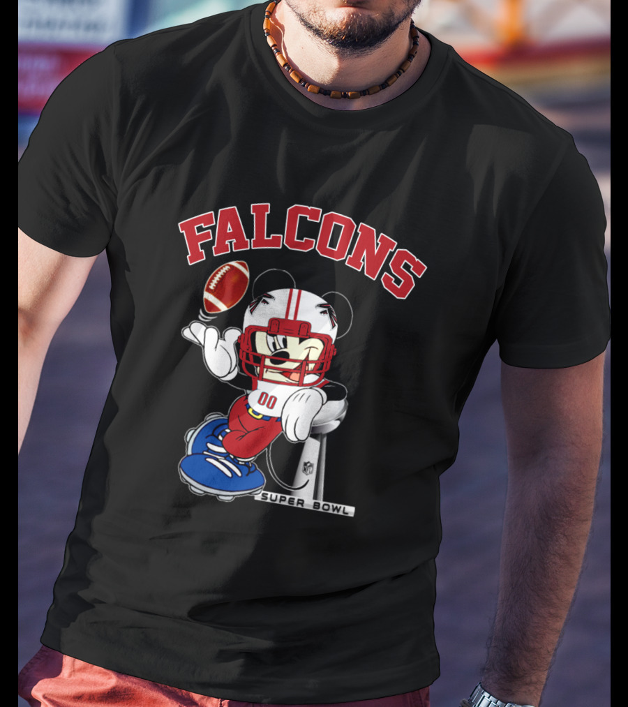 Falcons Nfl Mickey Super Bowl Football T-Shirt