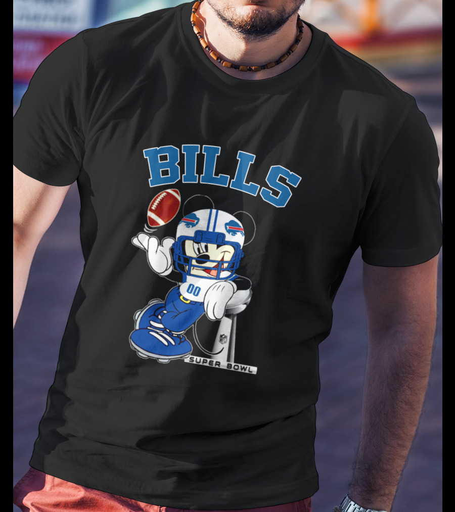 Buffalo Bills Mickey Football Super Bowl Nfl T-Shirt