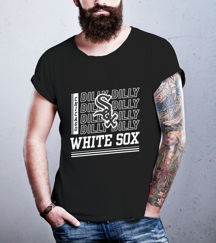 Chicago White Sox Dilly Dilly Text Overlaid Sox T-Shirt