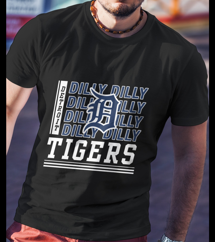 Detroit Tigers Dilly Dilly Classic Emblem And Text T-Shirt