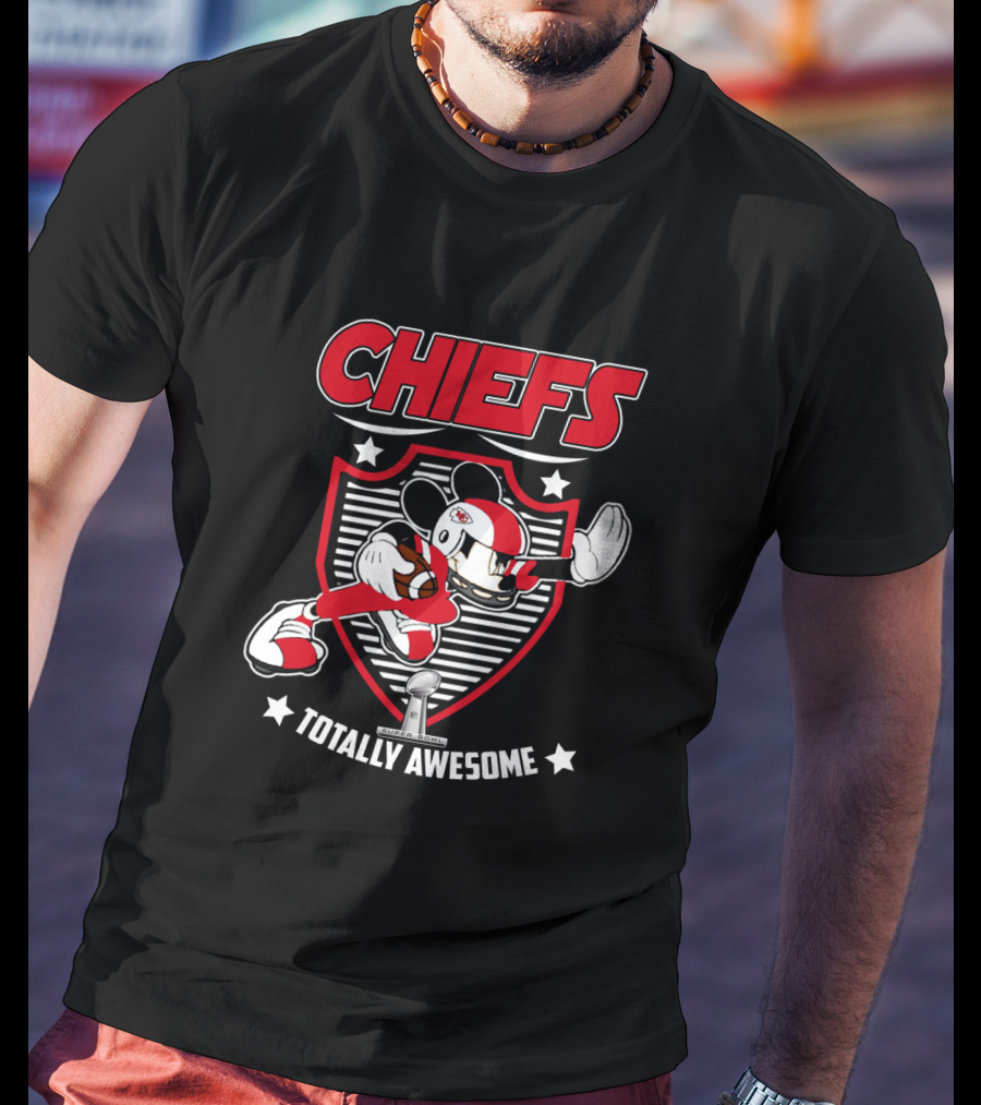Chiefs Totally Awesome Football Character Badge T-Shirt