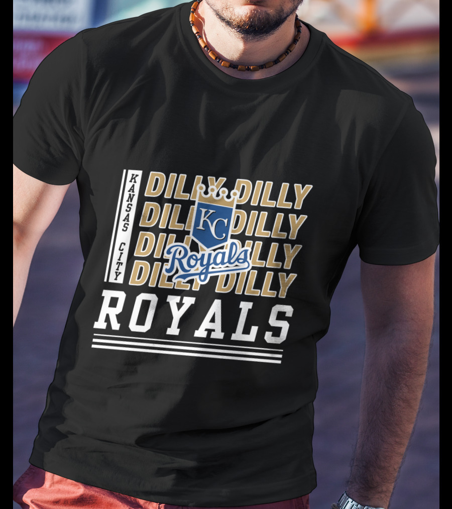Kansas City Royals Dilly Dilly KC Royals Baseball Crest T-Shirt