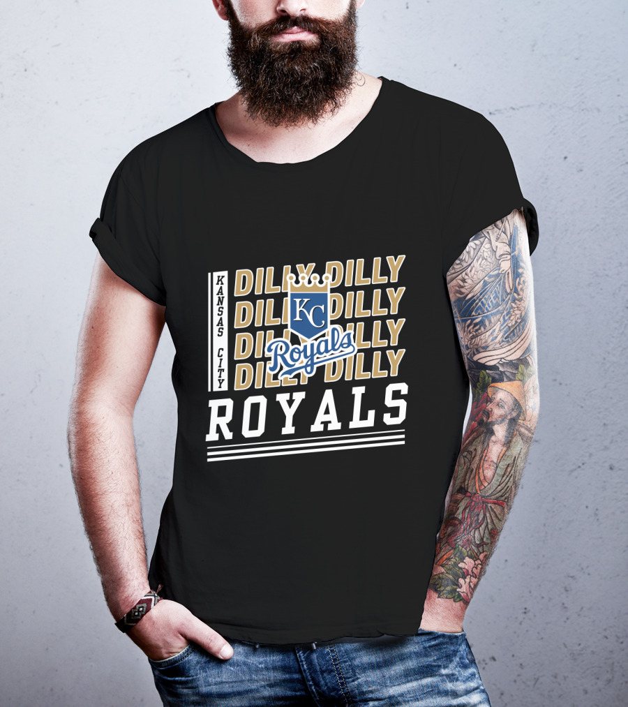 Kansas City Royals Dilly Dilly KC Royals Baseball Crest T-Shirt
